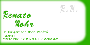 renato mohr business card